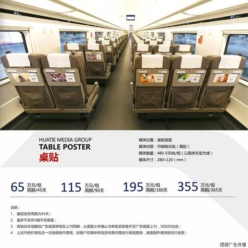 高铁桌板广告费用计算(高铁列车小桌板广告费用如何考虑?)