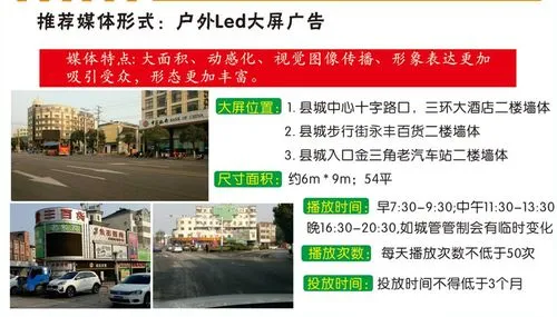 户外广告的投放费用（户外led屏广告收费标准）